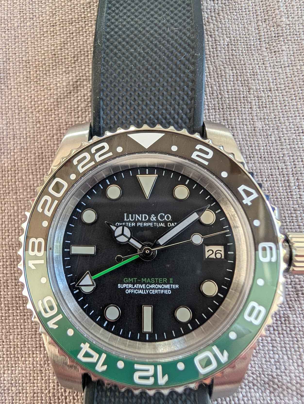 Lund & Co. GMT "Batman" - Custom mod watch