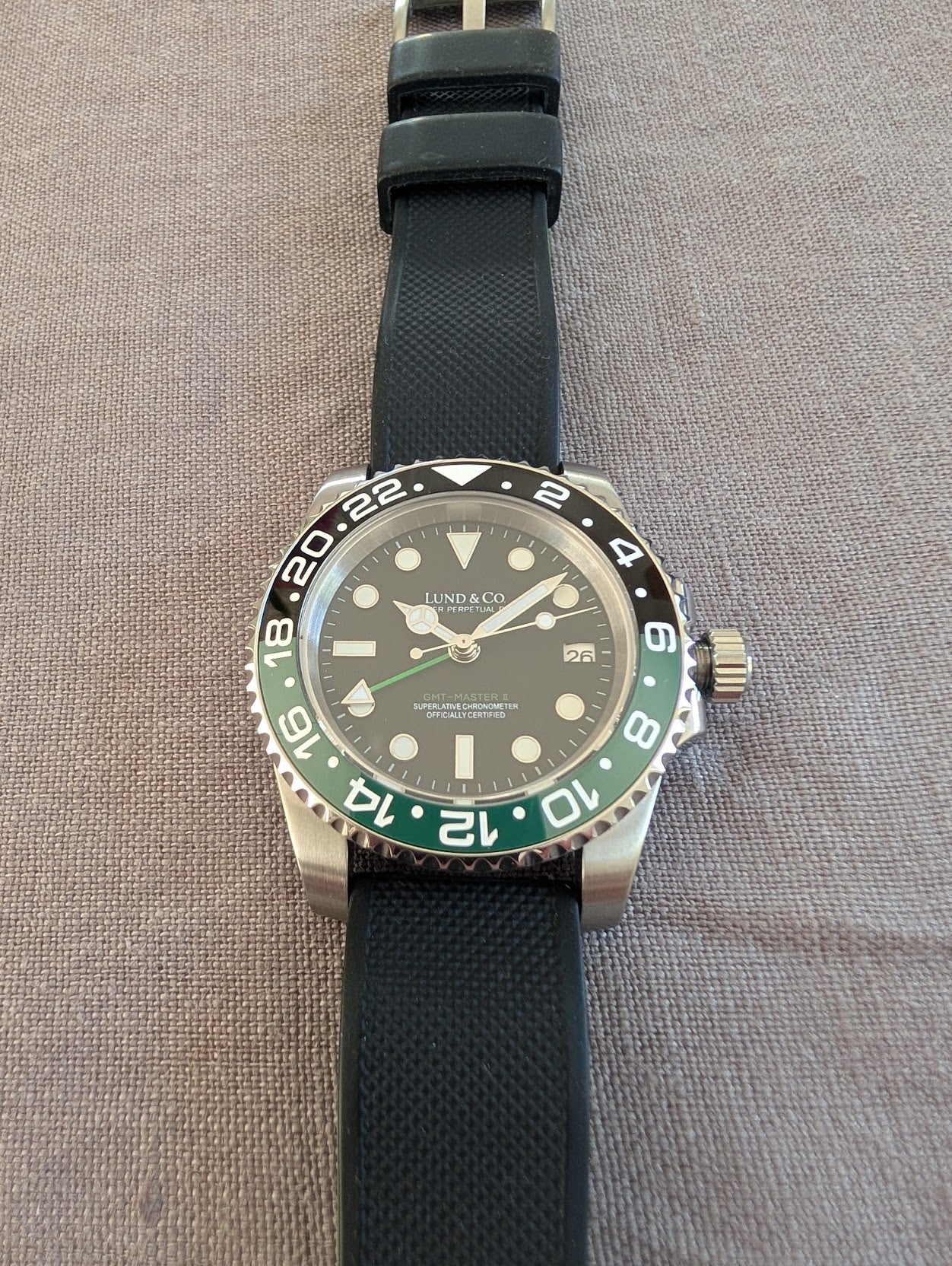 Lund & Co. GMT "Batman" - Custom mod watch