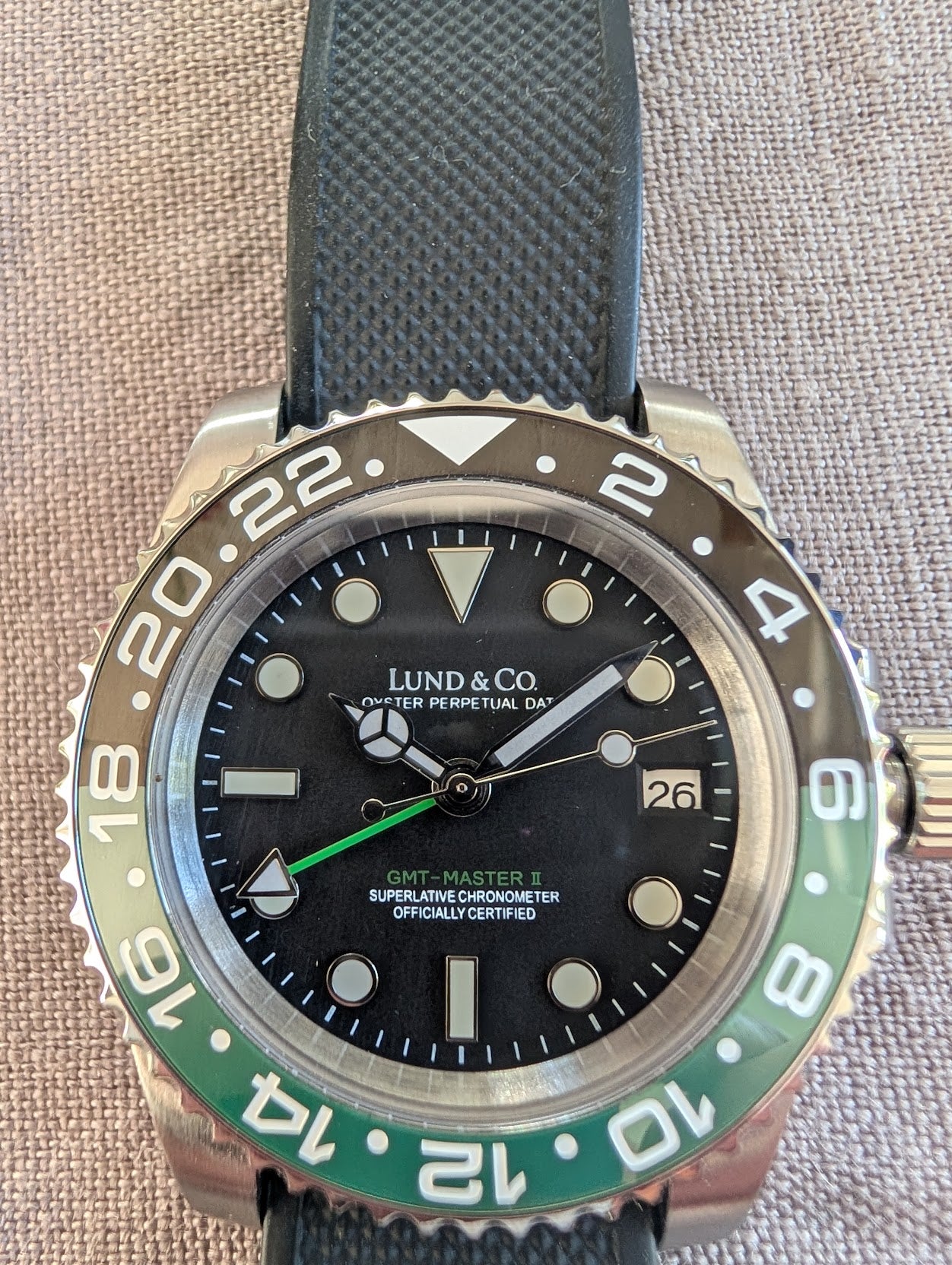 Lund & Co. GMT "Batman" - Custom mod watch